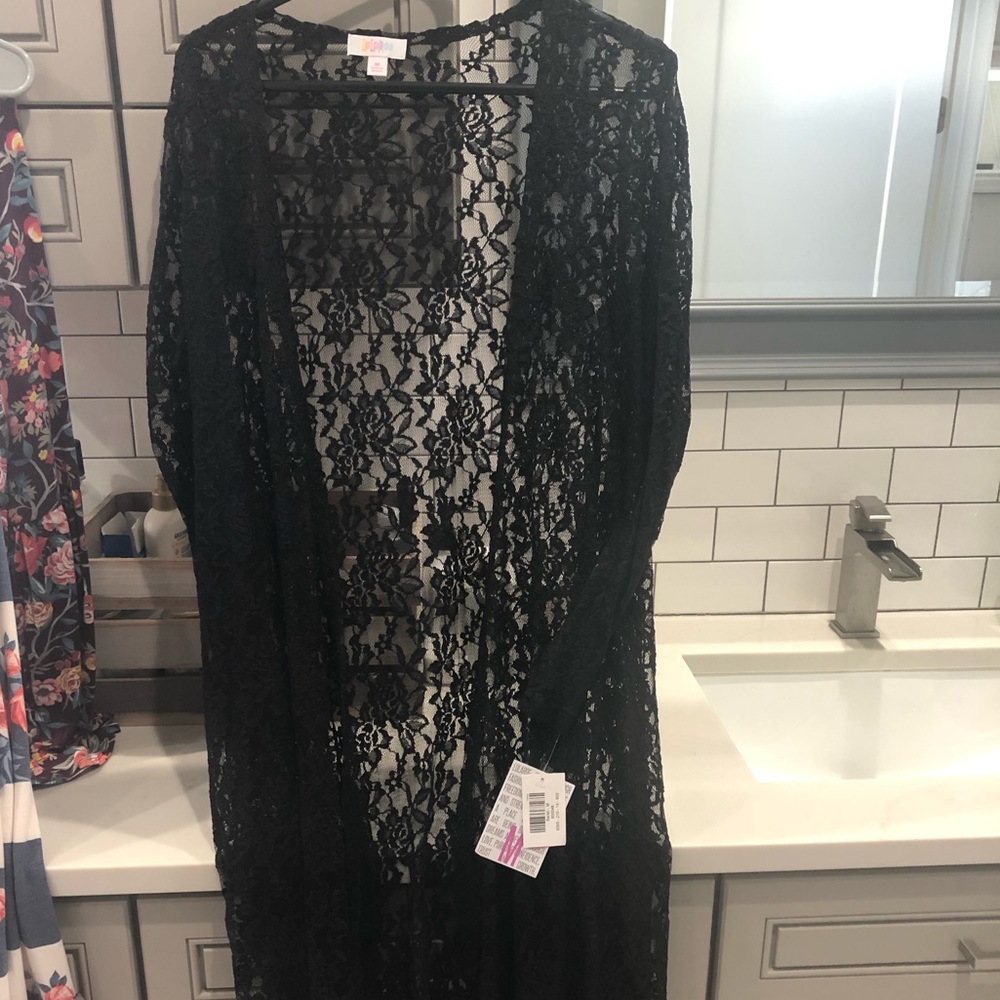 LulaRoe black lace Sarah M